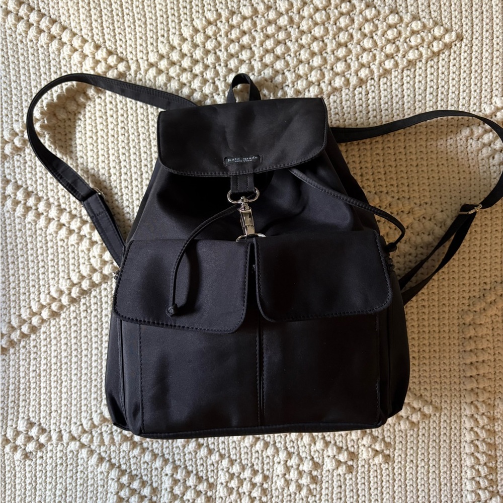 Kate Spade Black Backpack with Front Pockets